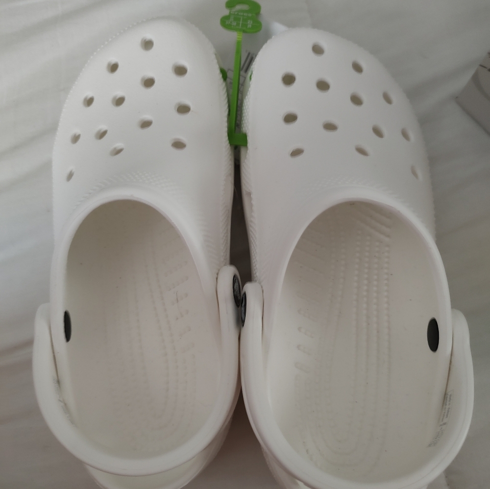 Junior white Crocs